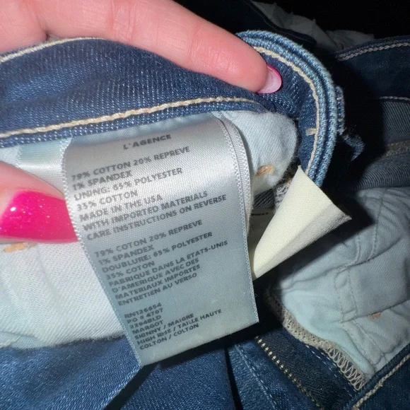 L'AGENCE Margot High-Rise Skinny Jeans 30 - Picture 8 of 9